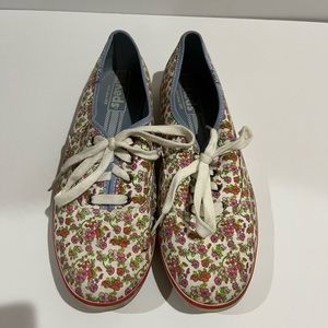 🌟 Floral Keds (White, Pink, Red, Orange, Green, Blue) Size 8.5 US